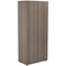 Jemini Tall Wooden Cupboard, 4 Shelves, 1800mm High, Grey Oak