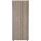 Jemini Extra Tall Wooden Cupboard, 4 Shelves, 2000mm High, Grey Oak