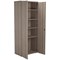 Jemini Extra Tall Wooden Cupboard, 4 Shelves, 2000mm High, Grey Oak