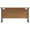 Jemini 1200mm Slim Rectangular Desk, Black Double Upright Cantilever Legs, Oak