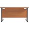 Jemini 1200mm Rectangular Desk, Black Double Upright Cantilever Legs, Beech