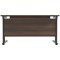 Jemini 1200mm Rectangular Desk, Black Double Upright Cantilever Legs, Walnut