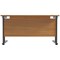 Jemini 1200mm Rectangular Desk, Black Double Upright Cantilever Legs, Oak