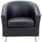 Jemini Tub Polyurethane Armchair, Black