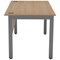 Serrion 1200mm Rectangular Desk, Silver Goal Post Legs, Oak