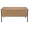 Serrion 1500mm Rectangular Desk, Silver Goal Post Legs, Oak