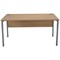 Serrion 1500mm Rectangular Desk, Silver Goal Post Legs, Oak
