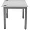 Serrion 1000mm Rectangular Desk, Silver Goal Post Legs, White