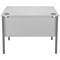 Serrion 1000mm Rectangular Desk, Silver Goal Post Legs, White