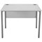 Serrion 1000mm Rectangular Desk, Silver Goal Post Legs, White