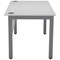 Serrion 1200mm Rectangular Desk, Silver Goal Post Legs, White