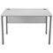 Serrion 1200mm Rectangular Desk, Silver Goal Post Legs, White