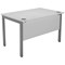 Serrion 1200mm Rectangular Desk, Silver Goal Post Legs, White