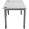 Serrion 1500mm Rectangular Desk, Silver Goal Post Legs, White