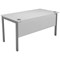 Serrion 1500mm Rectangular Desk, Silver Goal Post Legs, White