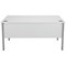 Serrion 1500mm Rectangular Desk, Silver Goal Post Legs, White