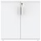 Astin Low Wooden Cupboard, 1 Shelf, 816mm High, White