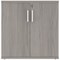 Astin Low Wooden Cupboard, 1 Shelf, 816mm High, Grey Oak