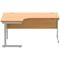 Astin 1600mm Corner Desk, Left Hand, Silver Cantilever Legs, Beech