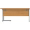 Astin 1600mm Corner Desk, Right Hand, Silver Cantilever Legs, Beech