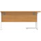 Astin 1600mm Corner Desk, Left Hand, White Cantilever Legs, Beech