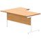 Astin 1600mm Corner Desk, Right Hand, White Cantilever Legs, Beech