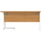 Astin 1600mm Corner Desk, Right Hand, White Cantilever Legs, Beech