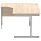 Astin 1600mm Corner Desk, Left Hand, Silver Cantilever Legs, Oak