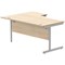 Astin 1600mm Corner Desk, Right Hand, Silver Cantilever Legs, Oak