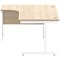 Astin 1600mm Corner Desk, Left Hand, White Cantilever Legs, Oak