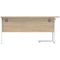 Astin 1600mm Corner Desk, Left Hand, White Cantilever Legs, Oak