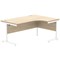 Astin 1600mm Corner Desk, Right Hand, White Cantilever Legs, Oak