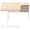 Astin 1600mm Corner Desk, Right Hand, White Cantilever Legs, Oak