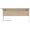 Astin 1600mm Corner Desk, Right Hand, White Cantilever Legs, Oak