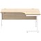 Astin 1600mm Corner Desk, Right Hand, White Cantilever Legs, Oak