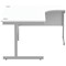 Astin 1600mm Corner Desk, Right Hand, Silver Cantilever Legs, White