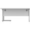 Astin 1600mm Corner Desk, Right Hand, Silver Cantilever Legs, White