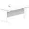 Astin 1600mm Corner Desk, Left Hand, White Cantilever Legs, White