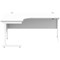 Astin 1600mm Corner Desk, Left Hand, White Cantilever Legs, White