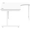 Astin 1600mm Corner Desk, Right Hand, White Cantilever Legs, White