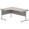 Astin 1600mm Corner Desk, Left Hand, Silver Cantilever Legs, Grey Oak