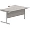 Astin 1600mm Corner Desk, Left Hand, Silver Cantilever Legs, Grey Oak