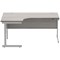 Astin 1600mm Corner Desk, Left Hand, Silver Cantilever Legs, Grey Oak