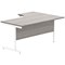 Astin 1600mm Corner Desk, Left Hand, White Cantilever Legs, Grey Oak