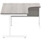 Astin 1600mm Corner Desk, Right Hand, White Cantilever Legs, Grey Oak