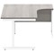 Astin 1600mm Corner Desk, Right Hand, White Cantilever Legs, Grey Oak Astin 1600mm Corner Desk, Right Hand, White Cantilever Legs, Grey Oak