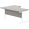 Astin 1600mm Corner Desk, Right Hand, White Cantilever Legs, Grey Oak