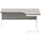 Astin 1600mm Corner Desk, Right Hand, White Cantilever Legs, Grey Oak