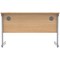 Astin 1200mm Slim Rectangular Desk, Silver Cantilever Legs, Beech