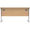 Astin 1400mm Slim Rectangular Desk, Silver Cantilever Legs, Beech